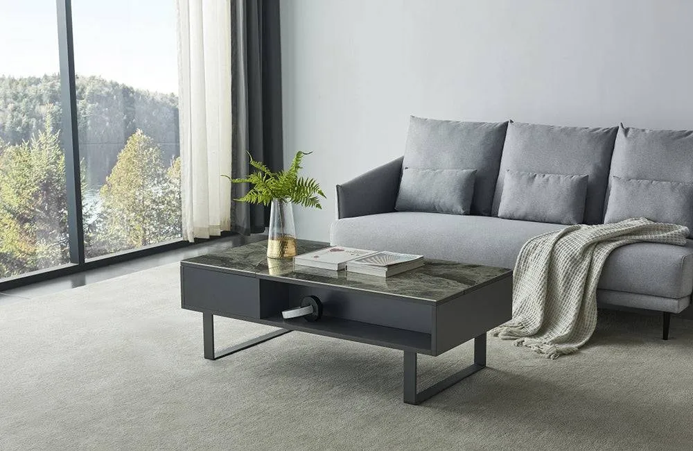 1388 Coffee Table w/ storage Grey