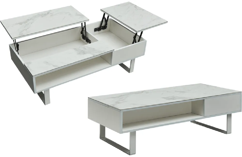 1388 Coffee Table w/ storage White