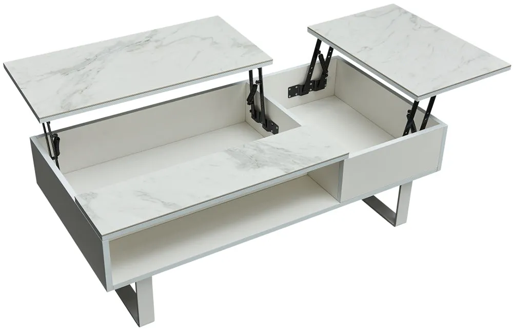 1388 Coffee Table w/ storage White
