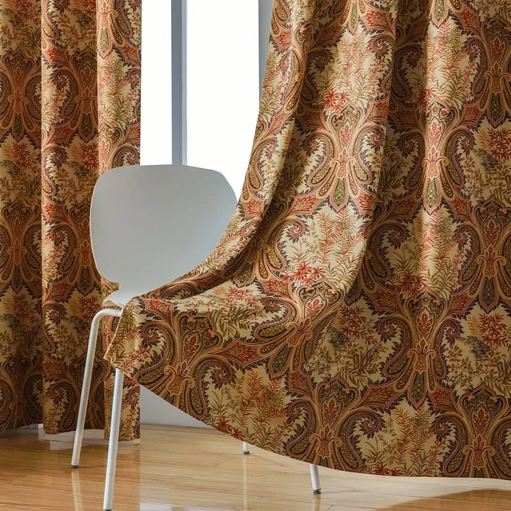 2-Panel Grommet Drapes: Floral Design