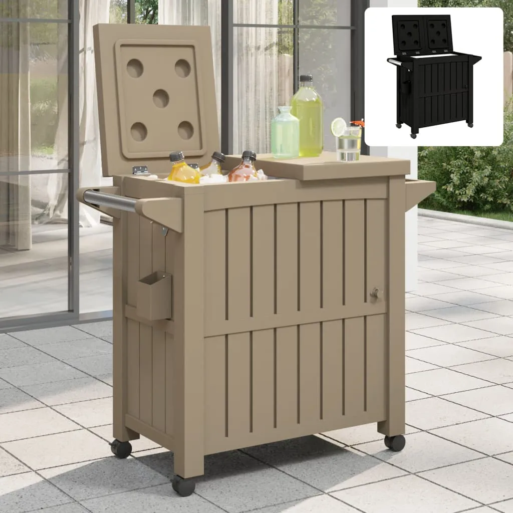 3-in-1 Serving Cart Black Polypropylene