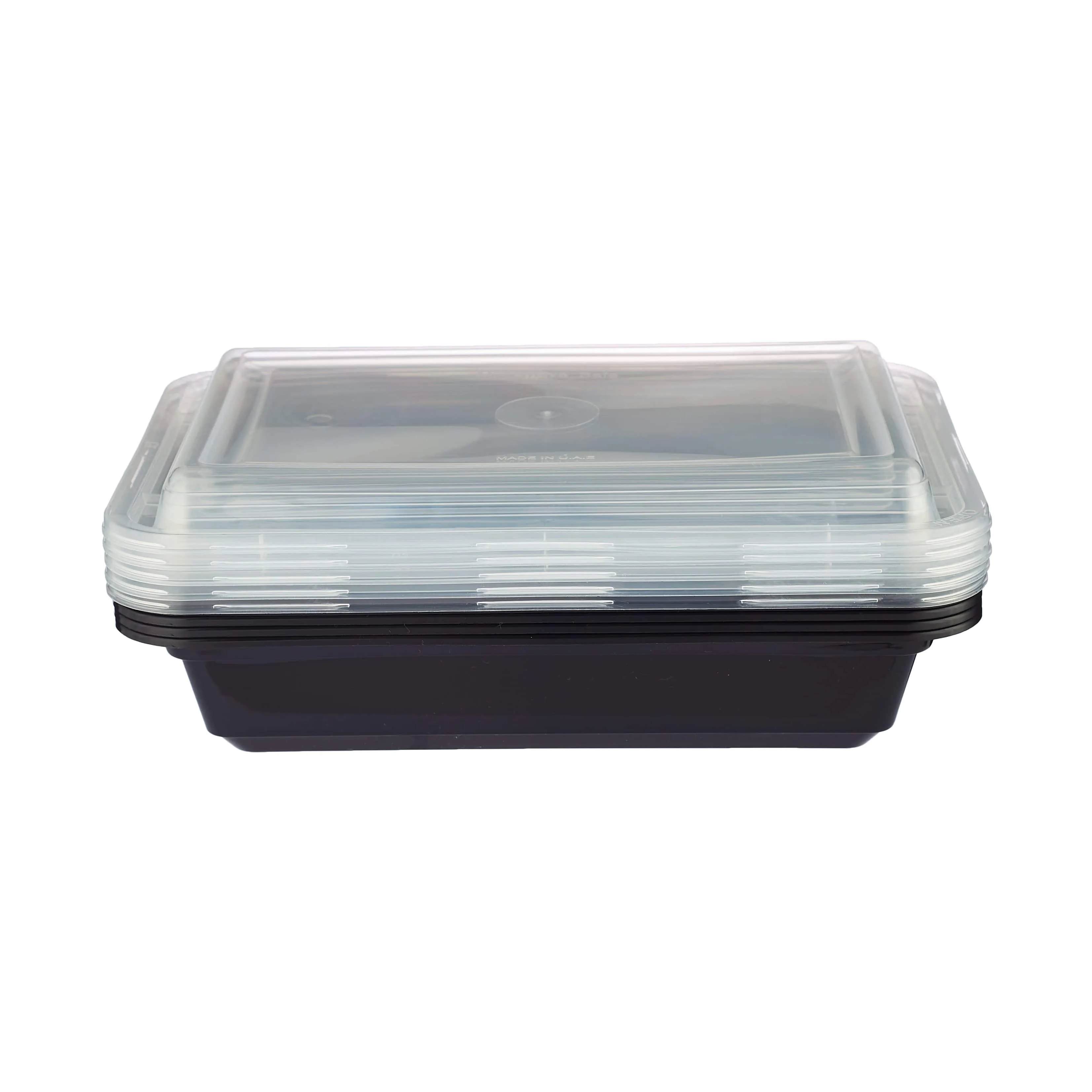 300 Pieces Black Base Rectangular Container 16 Oz