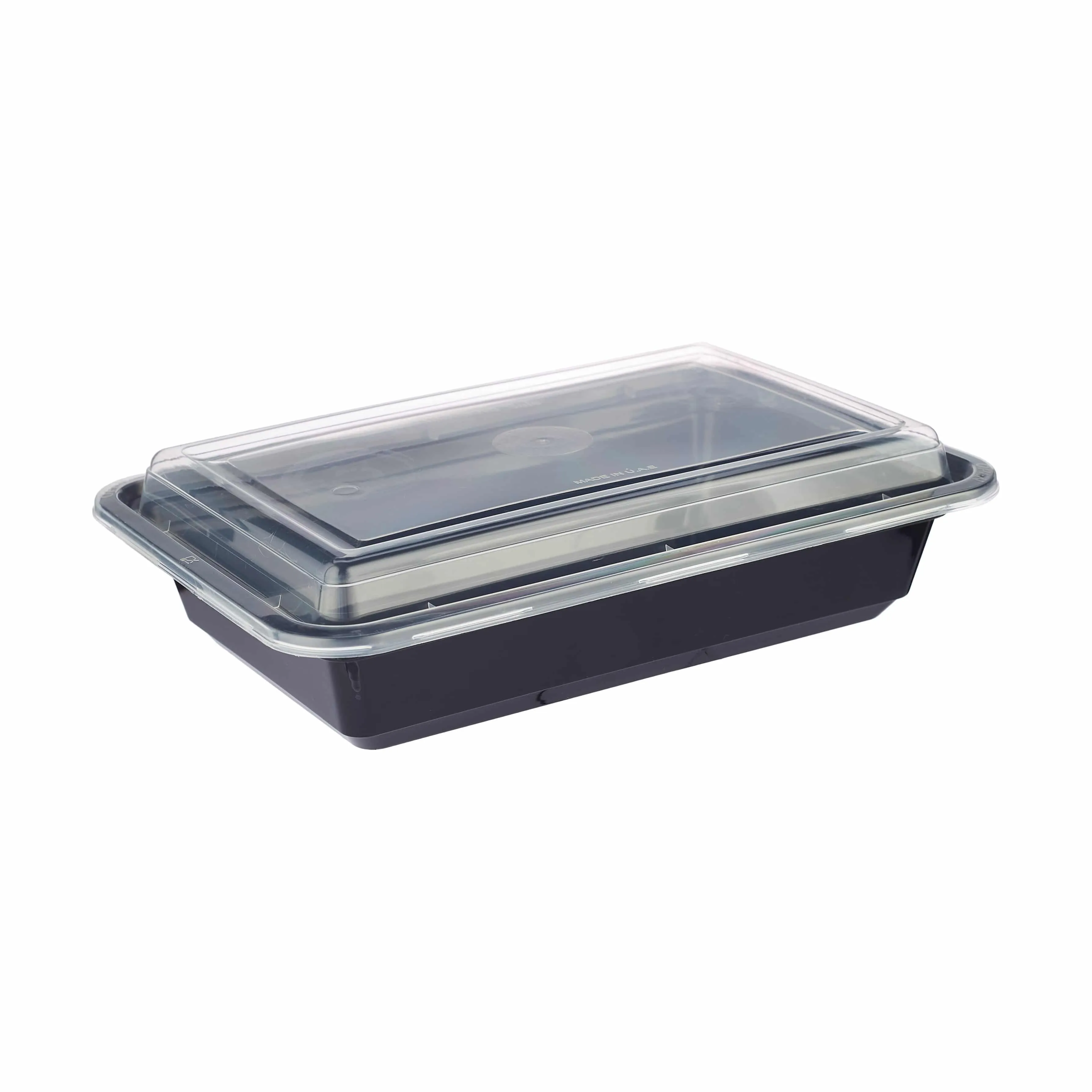 300 Pieces Black Base Rectangular Container 16 Oz