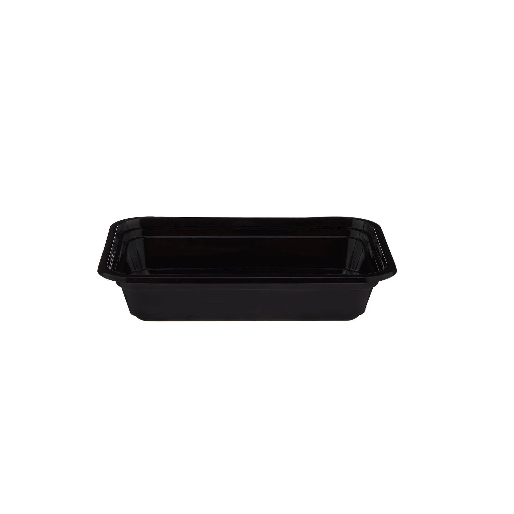 300 Pieces Black Base Rectangular Container 8 oz (250 ml)