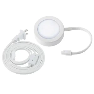 3" LED Puck Light with Power Cord, 27K|30K|35K, 120V, White