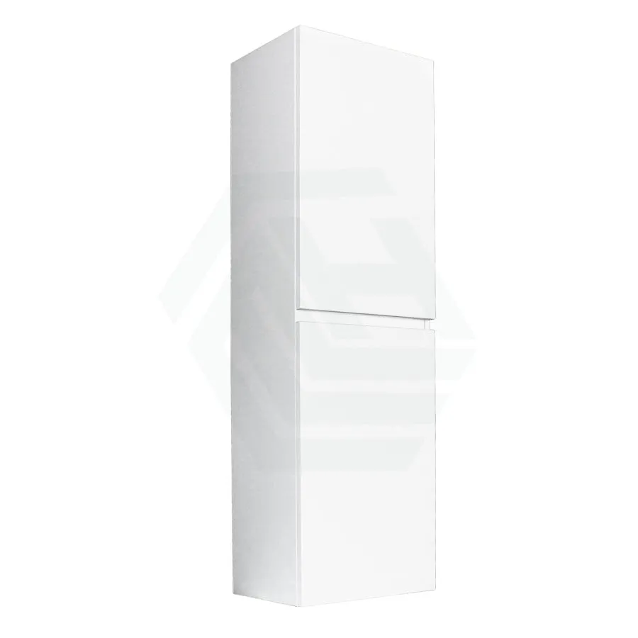 400x300x1350mm Wall Hung Bathroom Cabinet Tall Boy Gloss White PVC Vacuum Filmed MDF Board