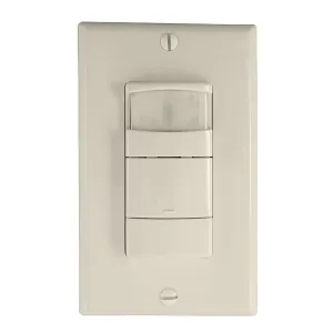 8 Amp Single Pole Occupancy Motion Sensor In-Wall Switch Ivory