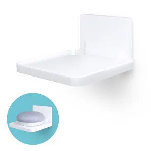 Adhesive Floating Small Shelf (160) Wall Mounted with Cable Management - Easy To Install, No Mess