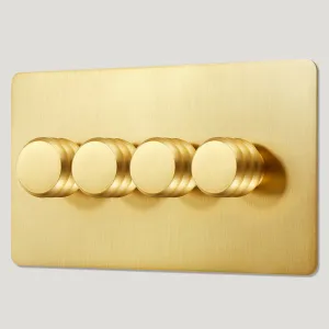 ALVA 4G Dimmer Light Switch - Brass