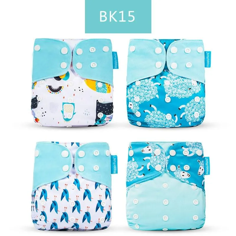Baby 4pcs/set Washable Eco-Friendly Cloth Reusable Adjustable Nappies