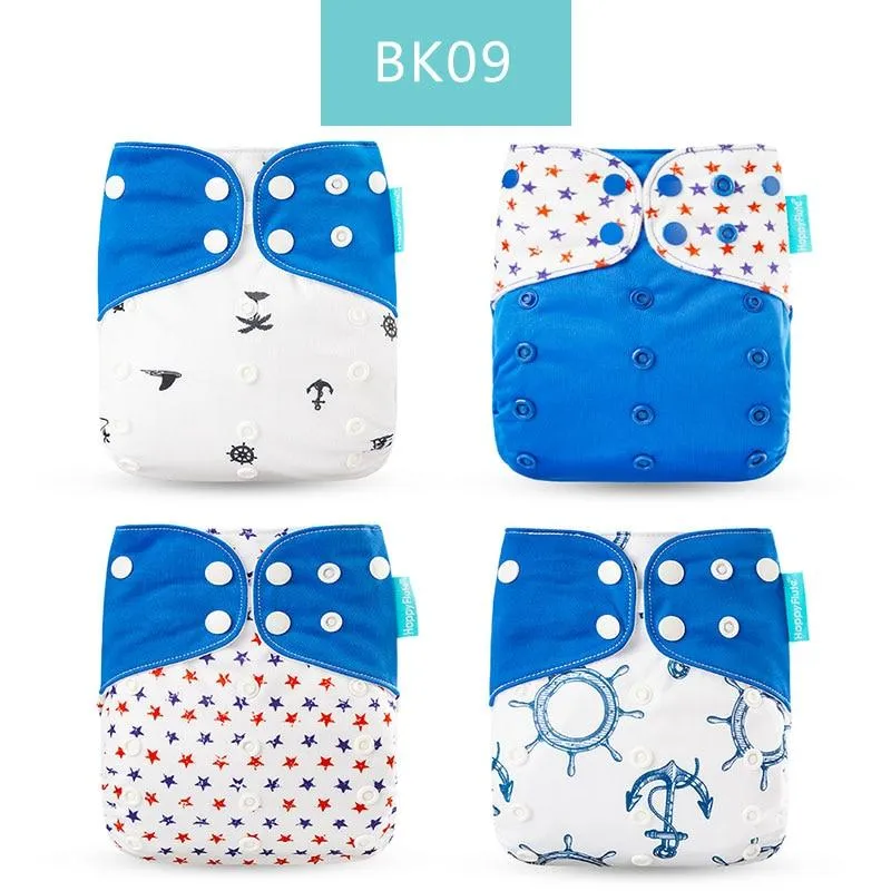 Baby 4pcs/set Washable Eco-Friendly Cloth Reusable Adjustable Nappies