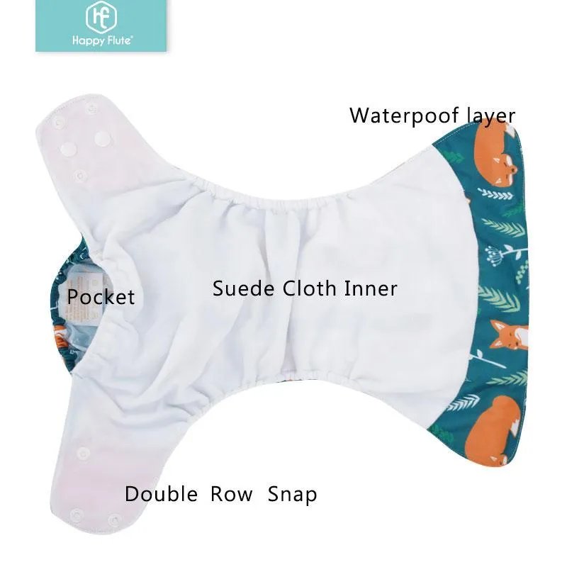 Baby 4pcs/set Washable Eco-Friendly Cloth Reusable Adjustable Nappies