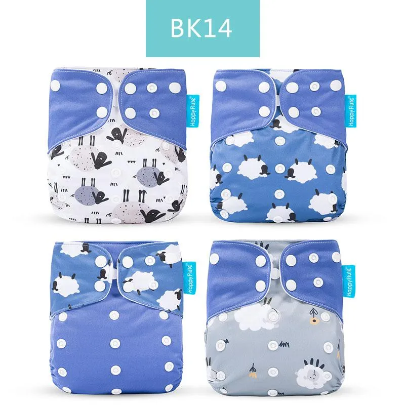 Baby 4pcs/set Washable Eco-Friendly Cloth Reusable Adjustable Nappies