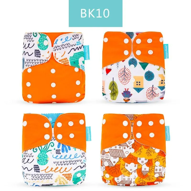 Baby 4pcs/set Washable Eco-Friendly Cloth Reusable Adjustable Nappies