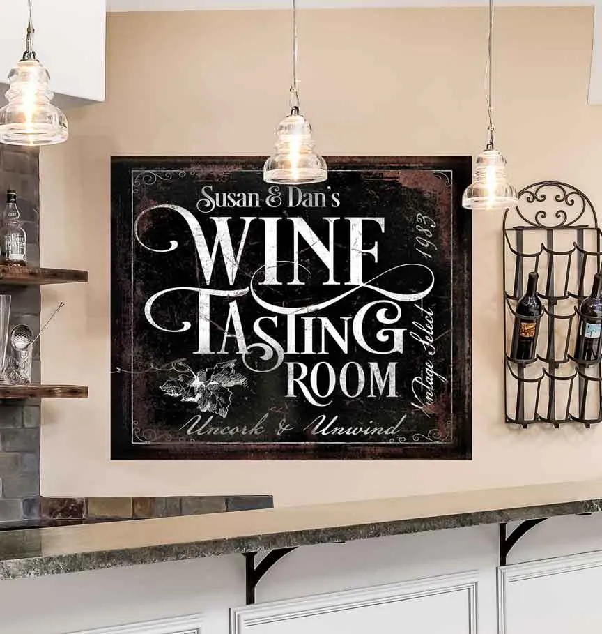 Bar Decor Wine Tasting Room Bar Sign