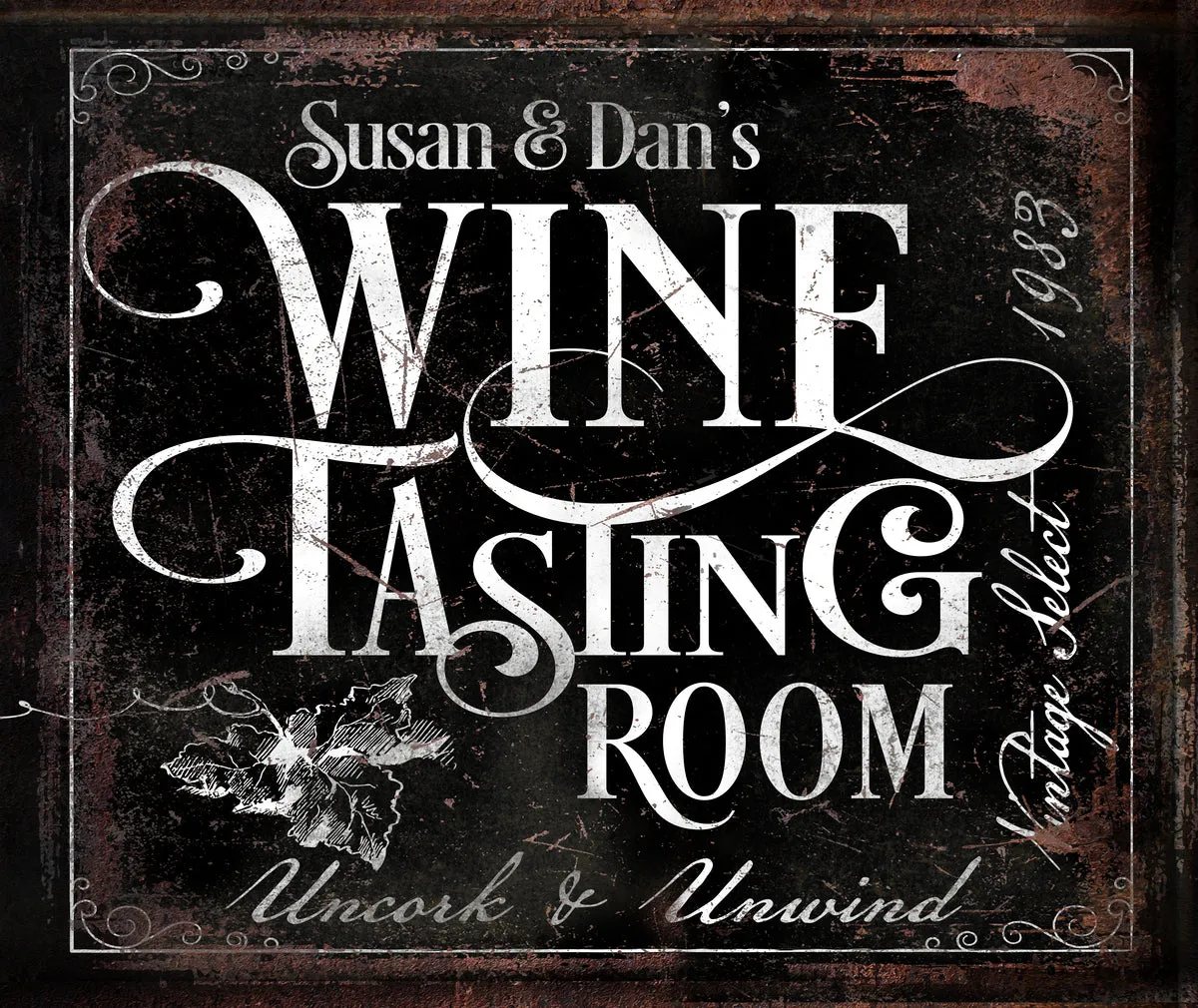 Bar Decor Wine Tasting Room Bar Sign