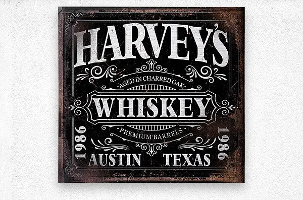 Bar Signs Personalized for Whiskey Drinkers for Home Bars