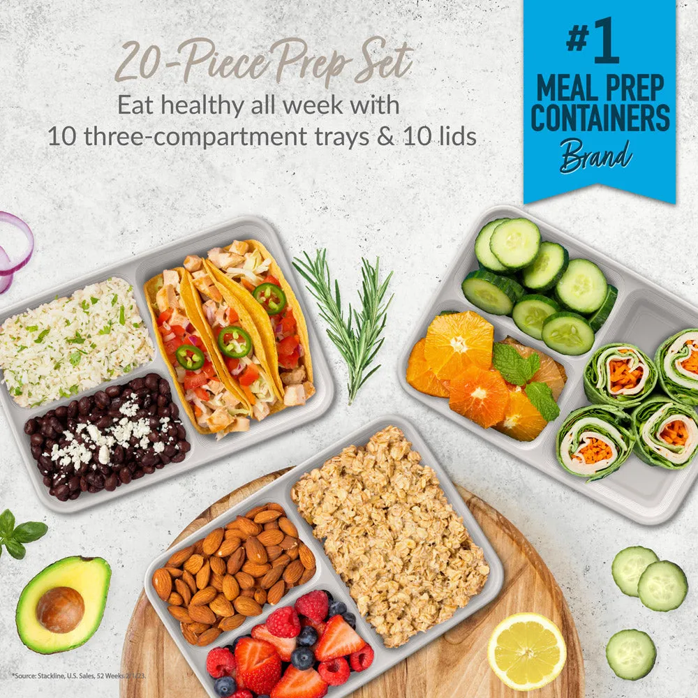 Bentgo Prep 3-Compartment Meal Prep Containers