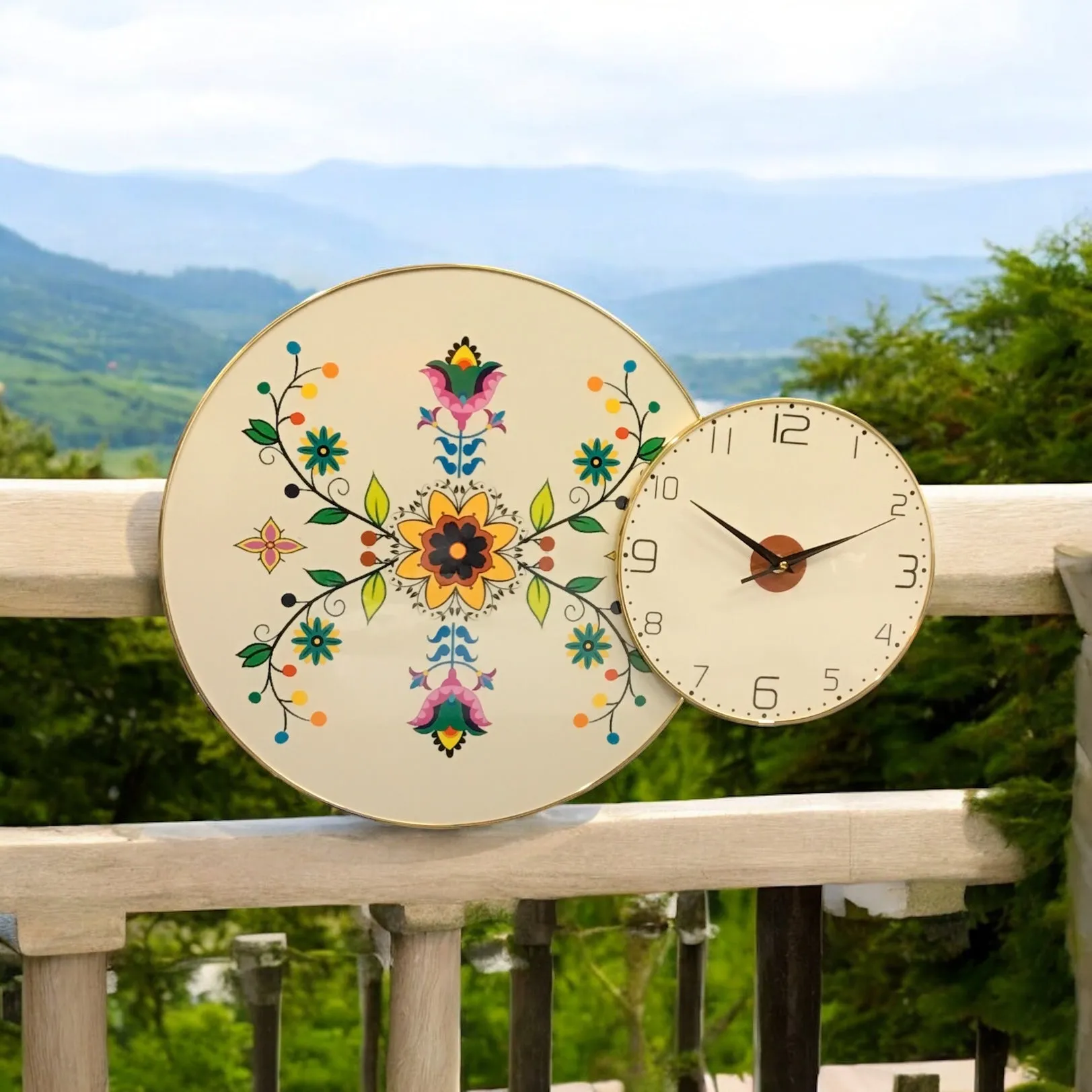Blossomed Flower Native Wall Clock
