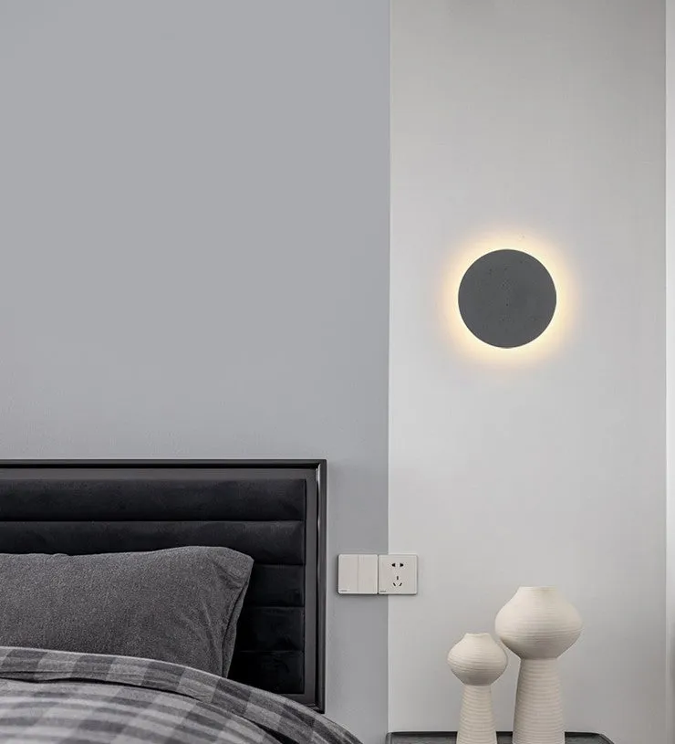 Cirrus Concrete Round Minimalist Wall Light