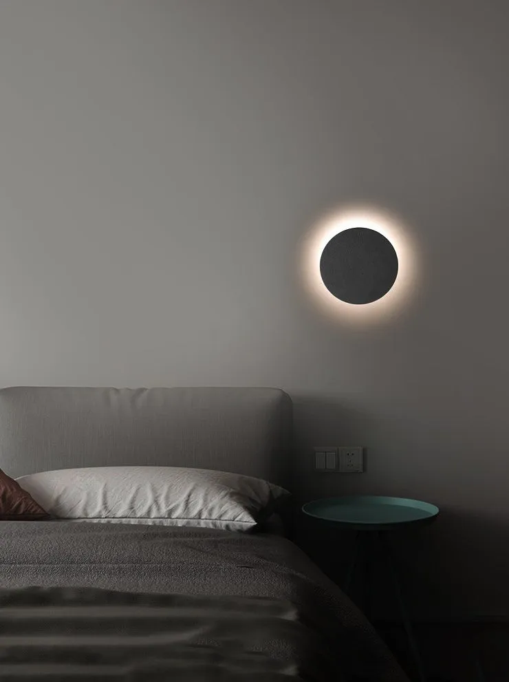 Cirrus Concrete Round Minimalist Wall Light