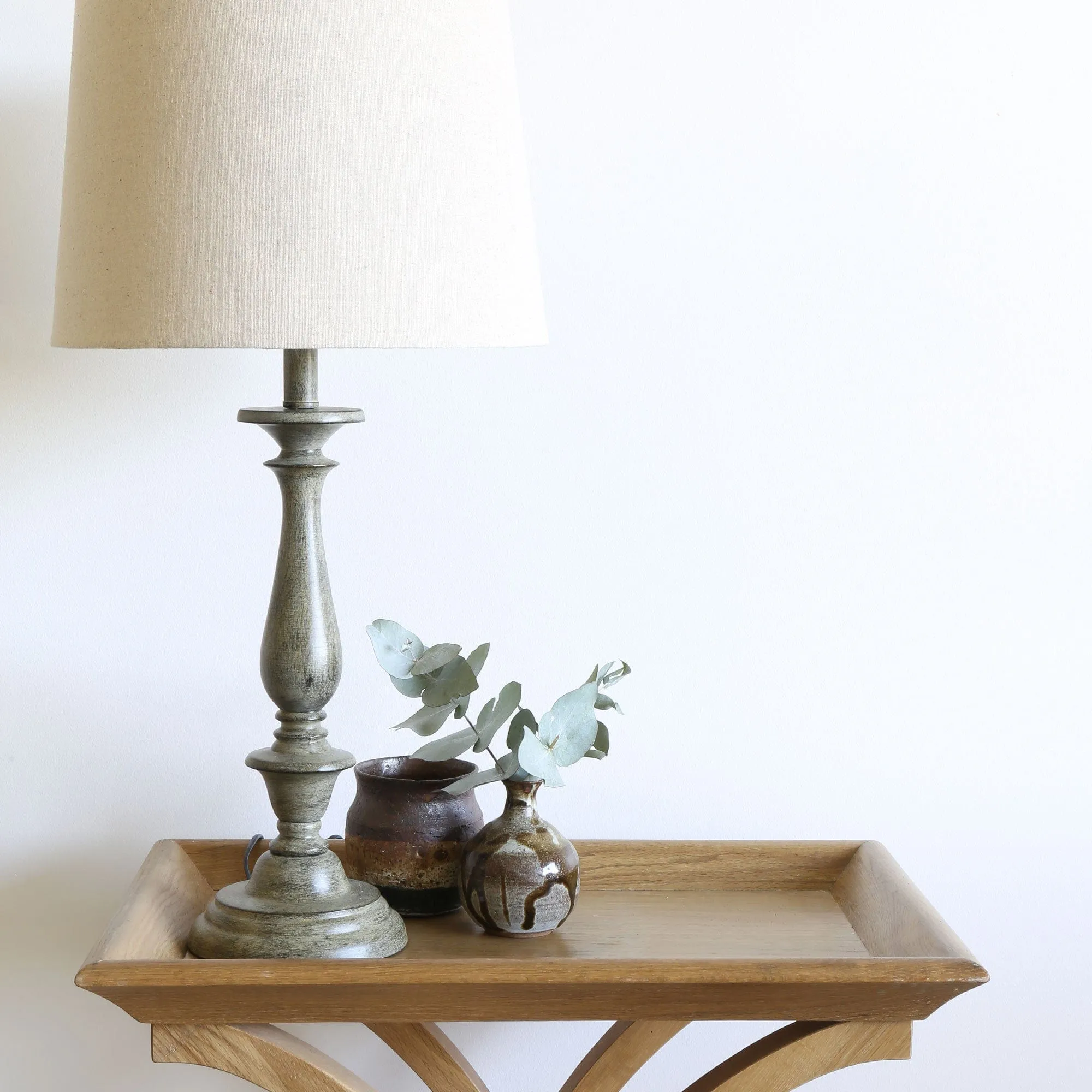 Classic Style Table Lamp Antique Grey 69cm
