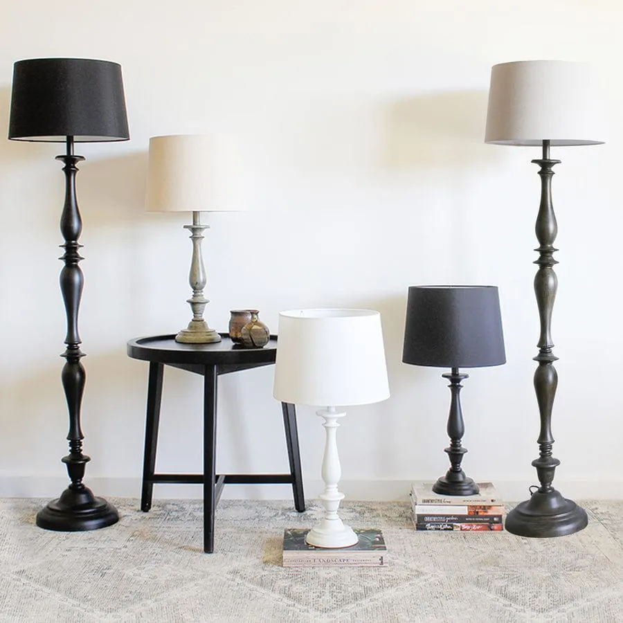 Classic Style Table Lamp Antique Grey 69cm