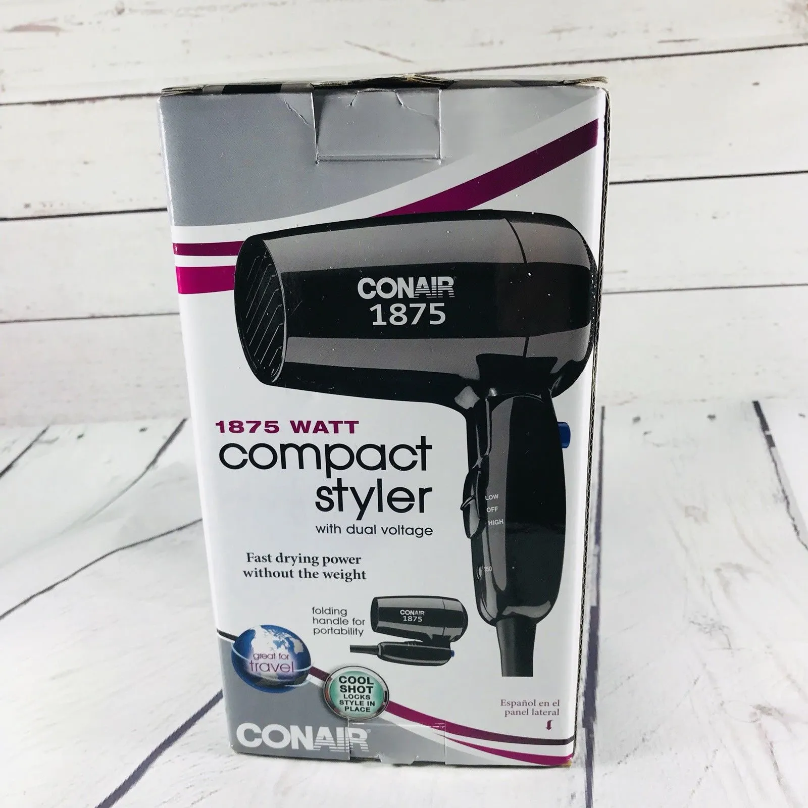 Conair 124NP 1600 Watt Compact Hair Dryer Dual Voltage