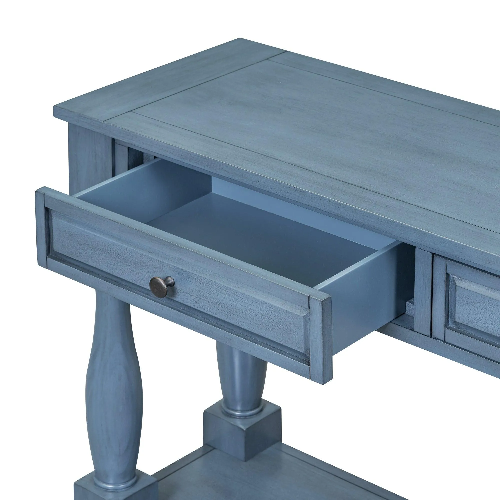 Console Table 63" Long Console Table with Drawers and Shelf for Entryway, Hallway
