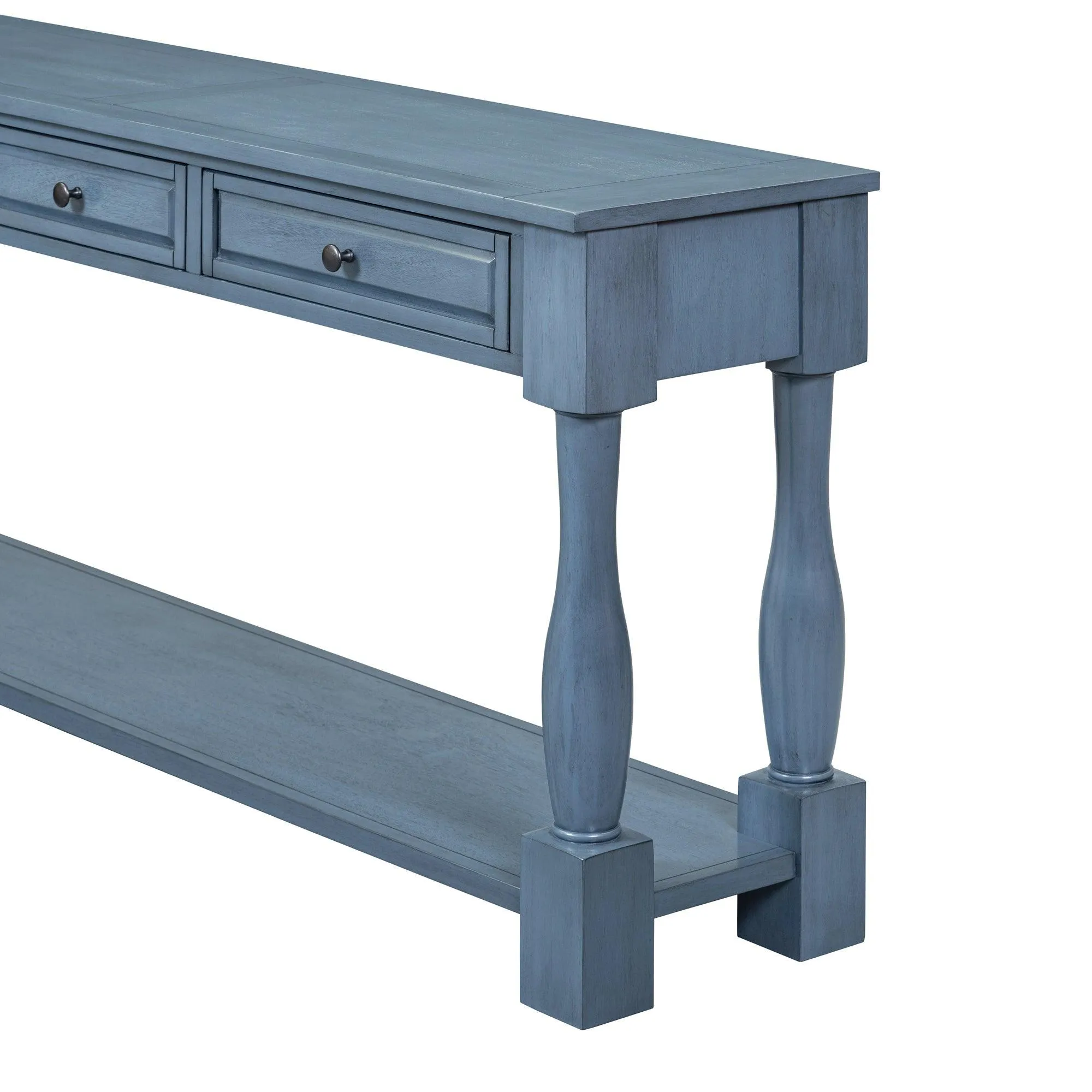 Console Table 63" Long Console Table with Drawers and Shelf for Entryway, Hallway