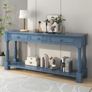 Console Table 63" Long Console Table with Drawers and Shelf for Entryway, Hallway
