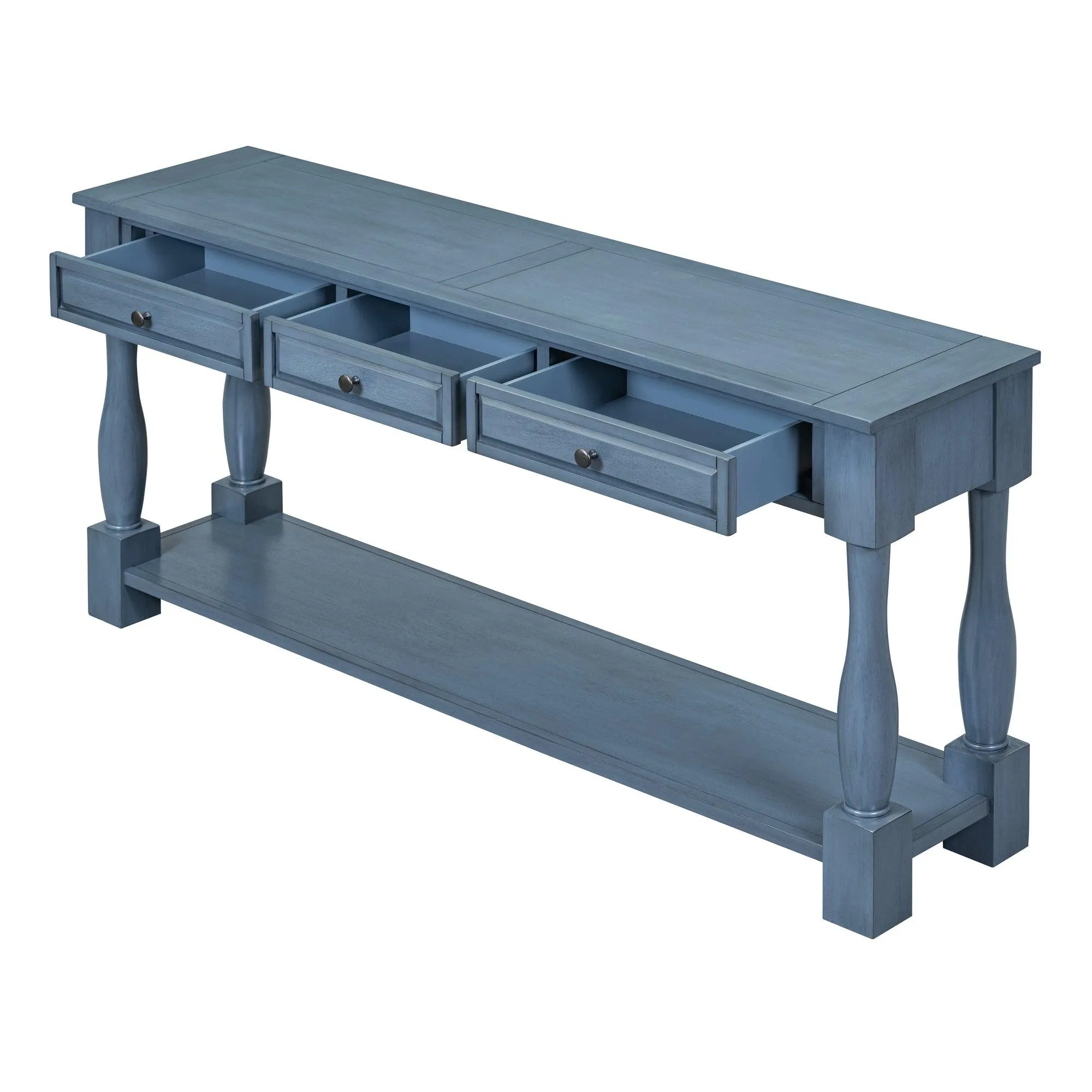 Console Table 63" Long Console Table with Drawers and Shelf for Entryway, Hallway