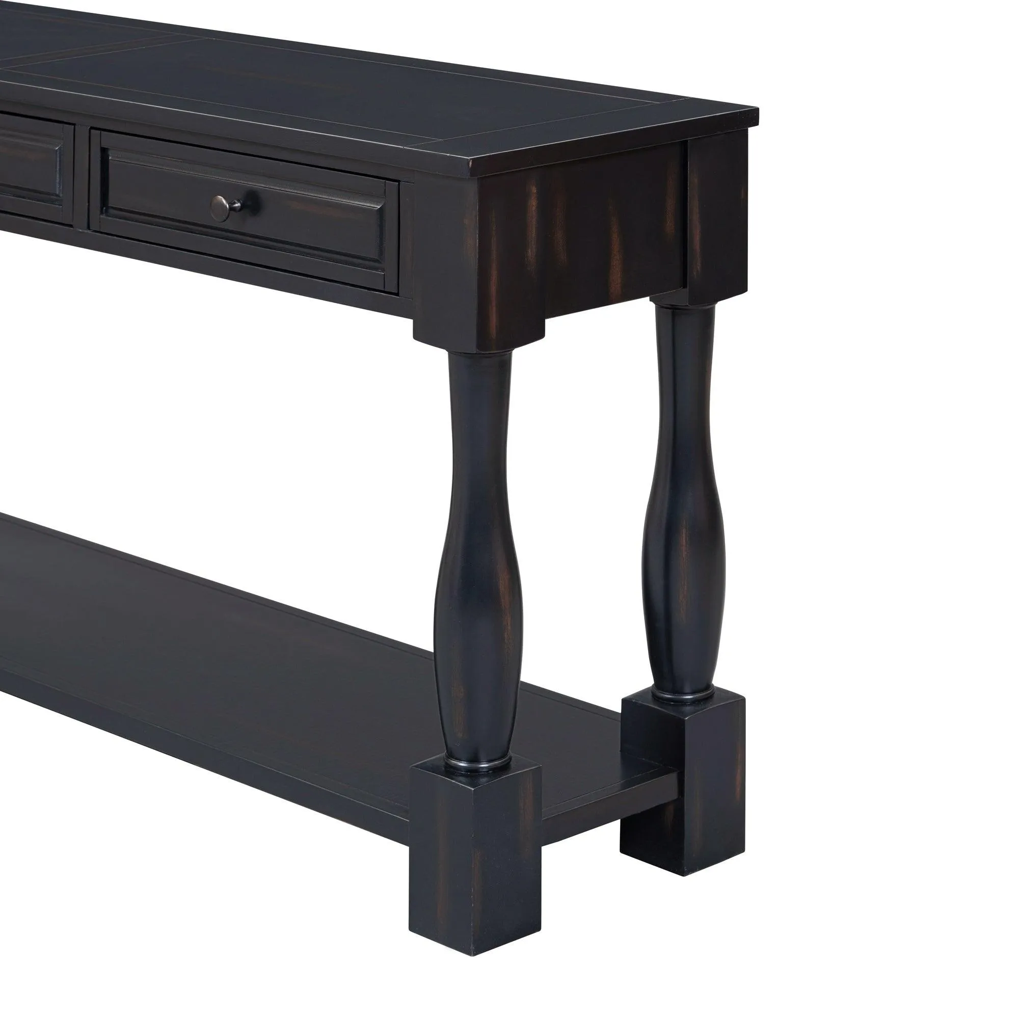 Console Table 63" Long Console Table with Drawers and Shelf for Entryway, Living Room
