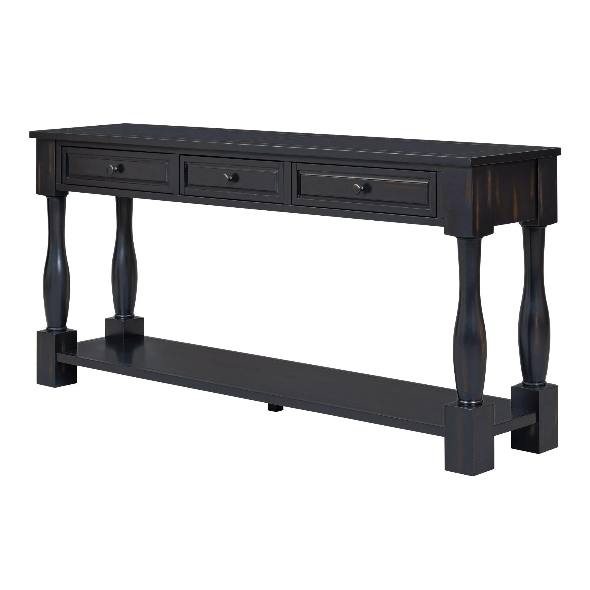 Console Table 63" Long Console Table with Drawers and Shelf for Entryway, Living Room