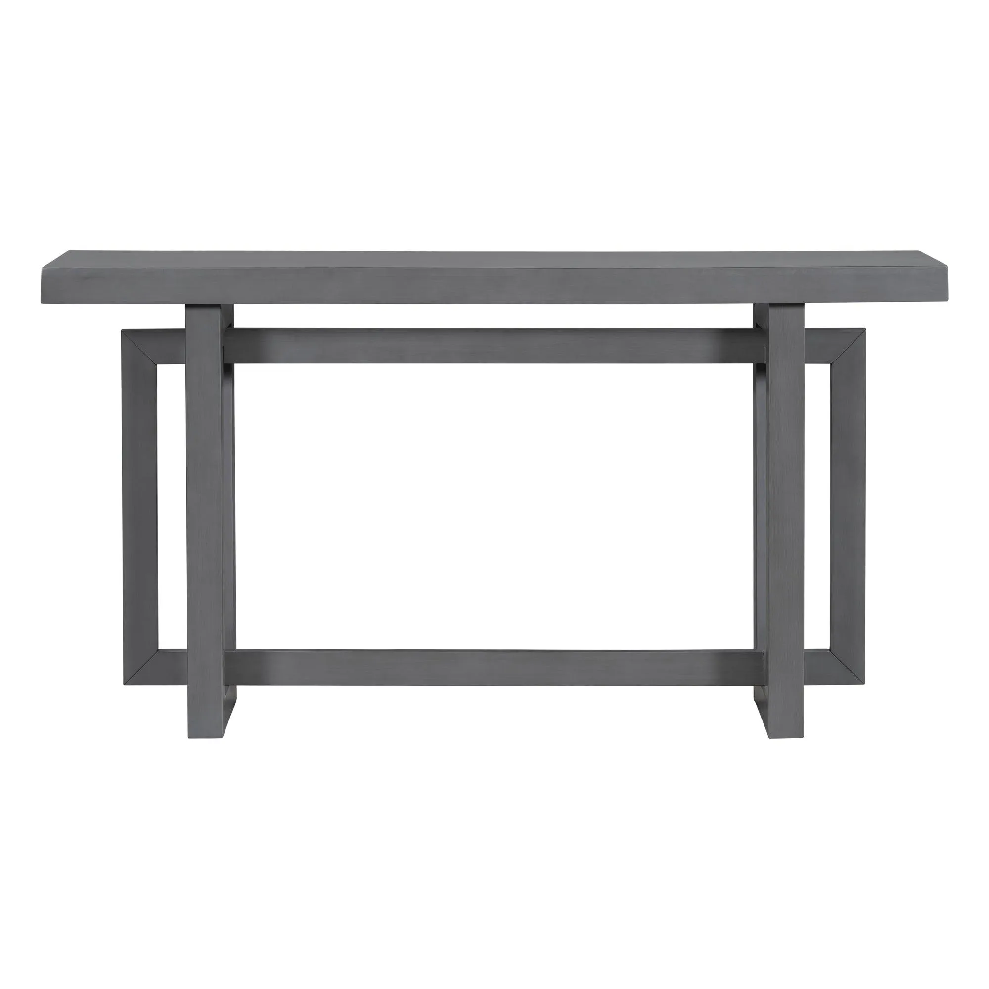 Contemporary Console Table, Extra Long with Wood Top for Entryway and Hallway