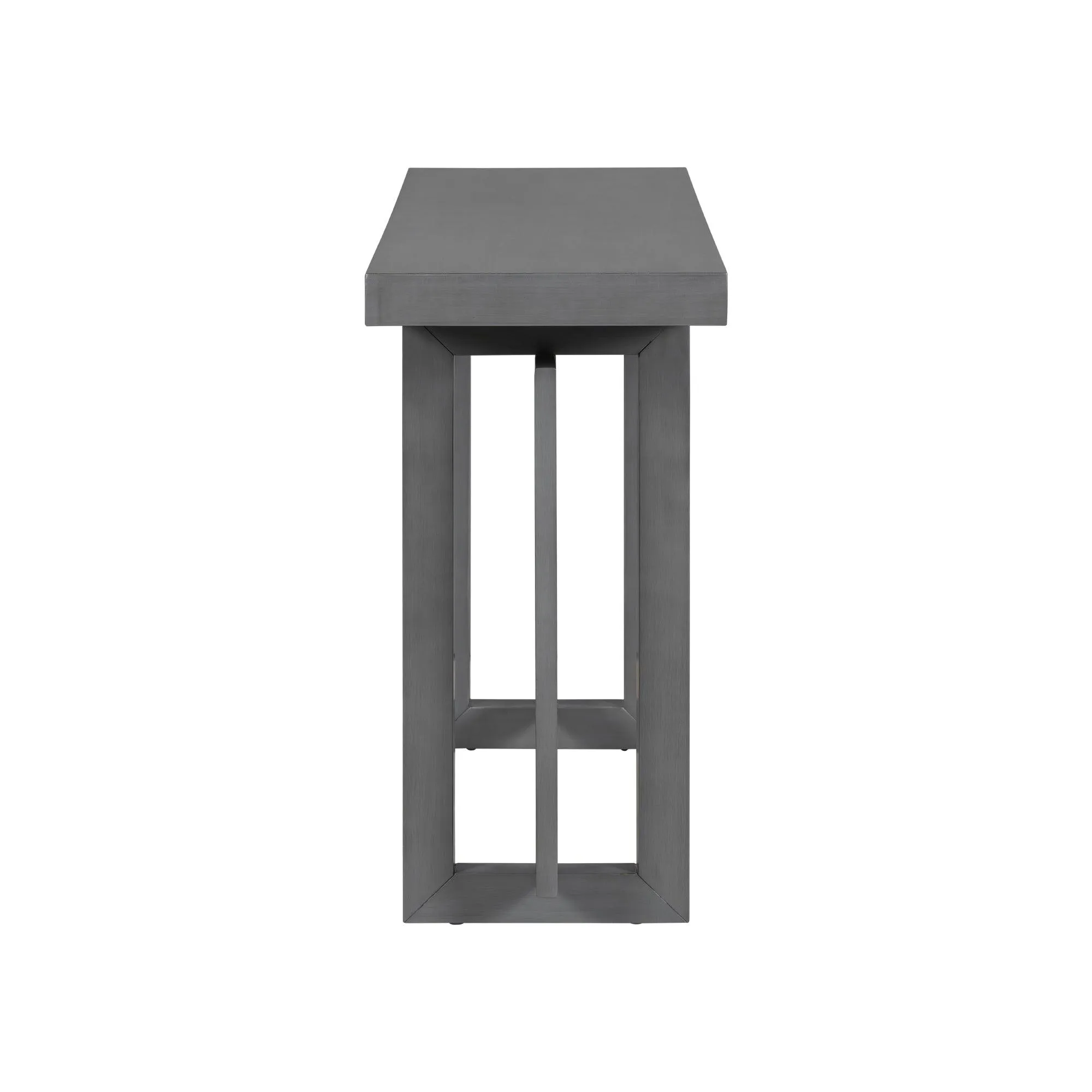 Contemporary Console Table, Extra Long with Wood Top for Entryway and Hallway