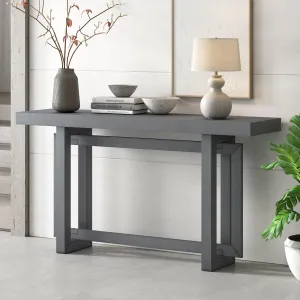 Contemporary Console Table, Extra Long with Wood Top for Entryway and Hallway