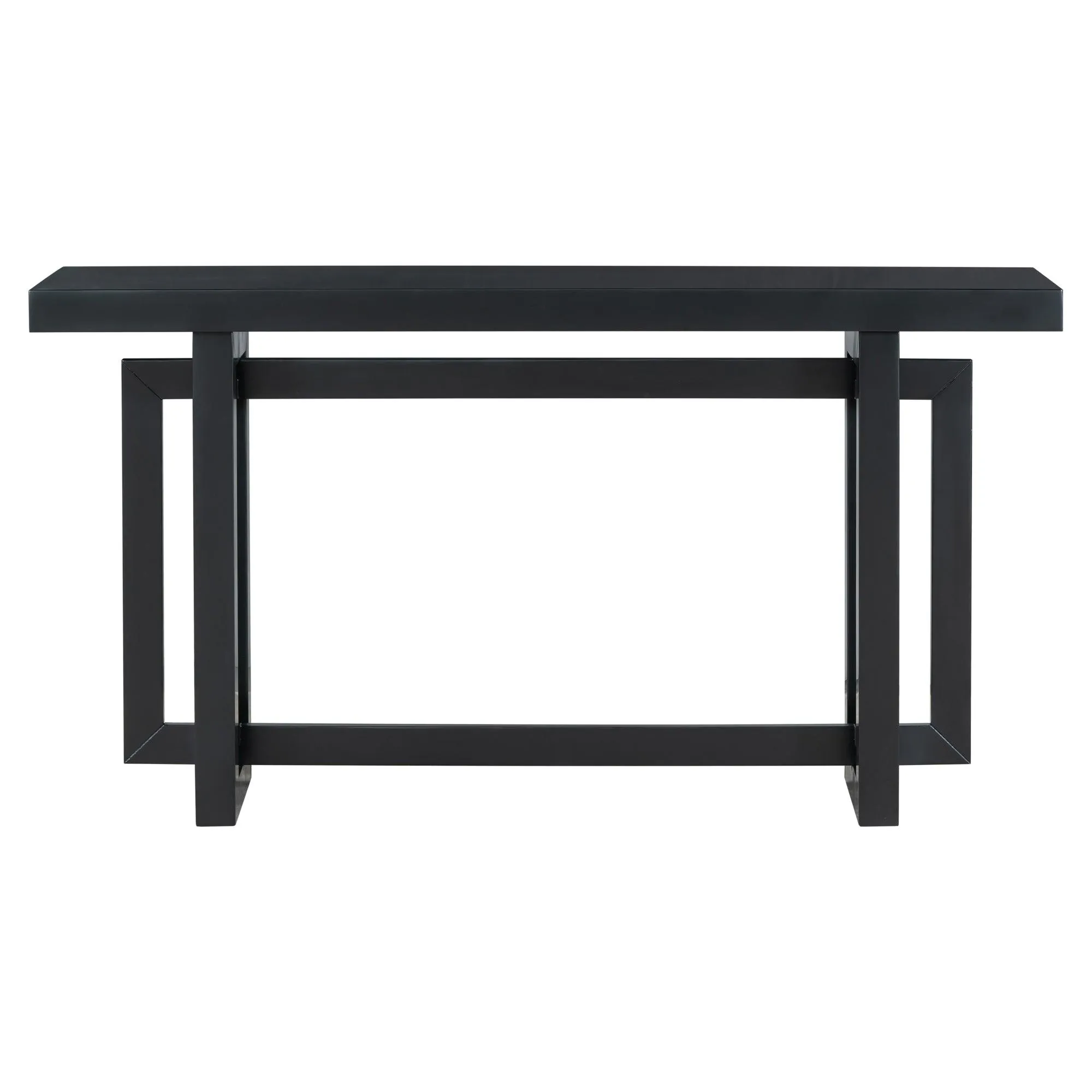 Contemporary Console Table with Wood Top, Extra Long Entryway Table for Entryway, Hallway, Living Room, Foyer, Corridor