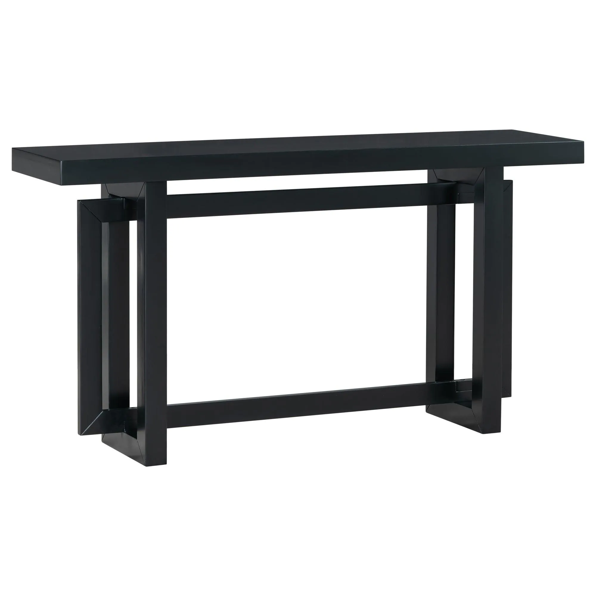 Contemporary Console Table with Wood Top, Extra Long Entryway Table for Entryway, Hallway, Living Room, Foyer, Corridor