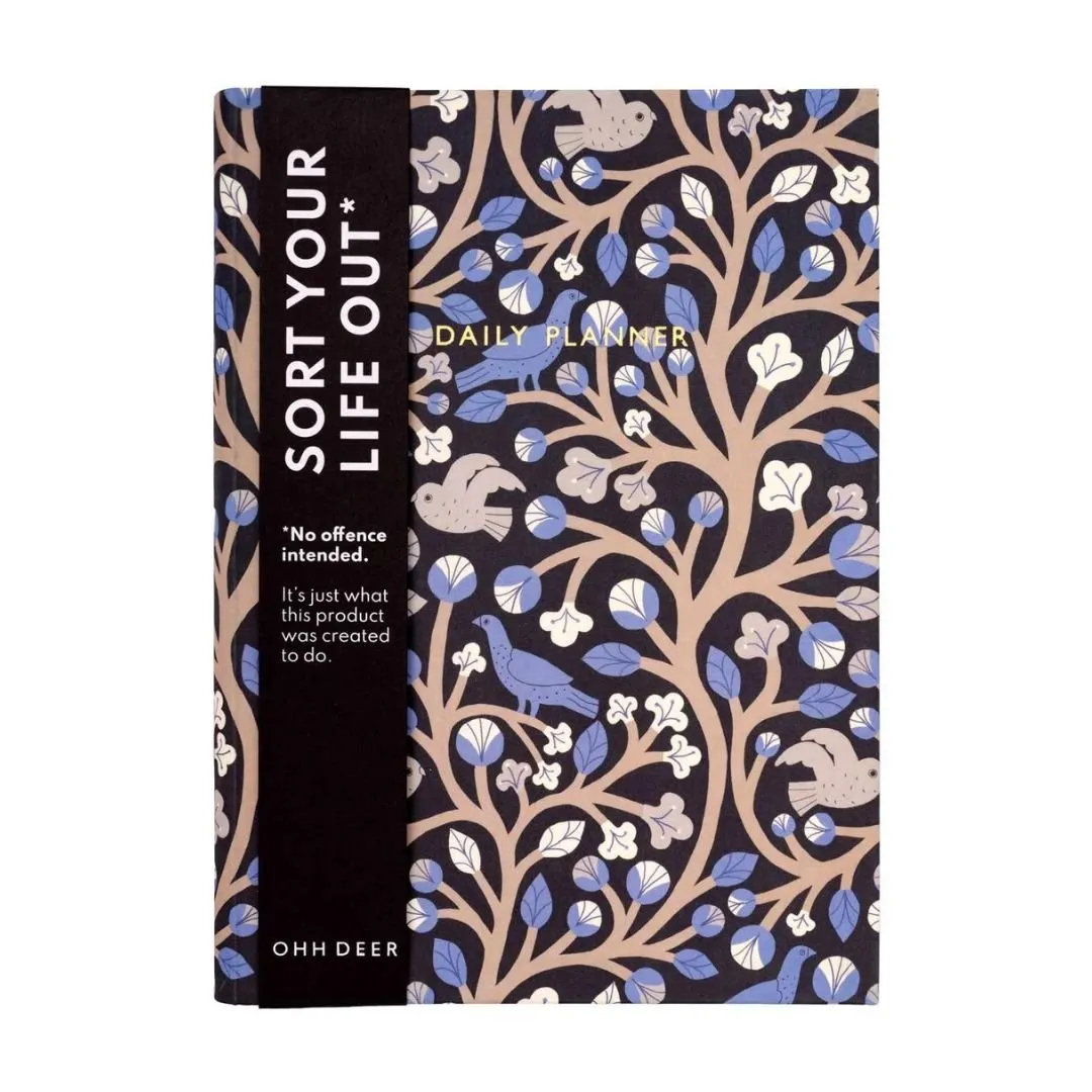Daily Planner Blue Bird and White Owl