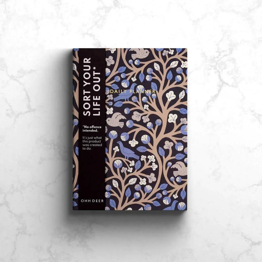 Daily Planner Blue Bird and White Owl