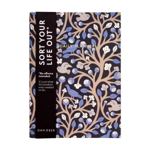 Daily Planner Blue Bird and White Owl