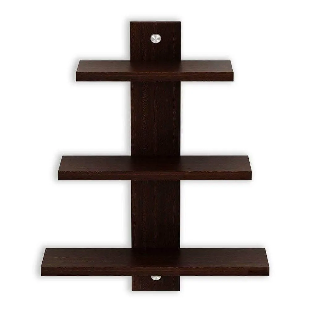 Delta S2 Home Decor Wall Shelf Racks, Set of 3, Wenge
