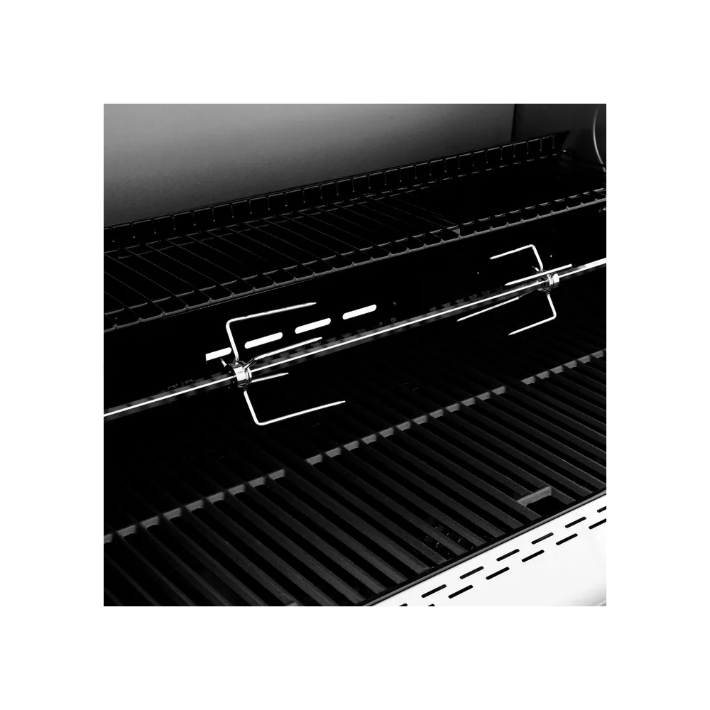 Deluxe 6-Burner Propane Gas Grill with Searing Side Burner & Rotisserie Kit
