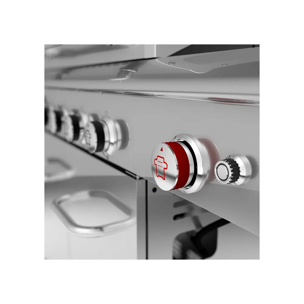 Deluxe 6-Burner Propane Gas Grill with Searing Side Burner & Rotisserie Kit