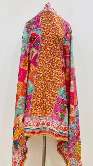 Design 14 - Regal Reflections: Karachi Mirror Work Dupatta
