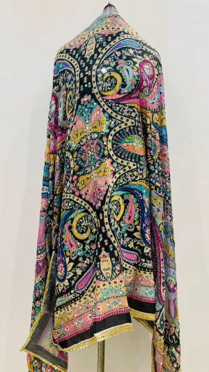 Design 15 - Regal Reflections: Karachi Mirror Work Dupatta