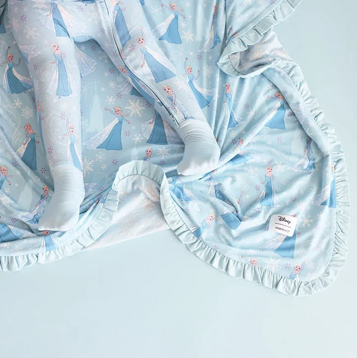Disney Frozen Elsa & Elsa Snowflake Ruffled Luxette Patoo® Blanket