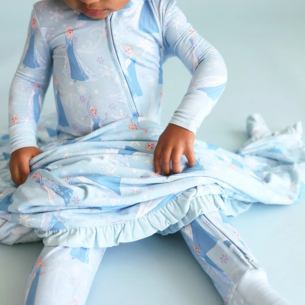 Disney Frozen Elsa & Elsa Snowflake Ruffled Luxette Patoo® Blanket