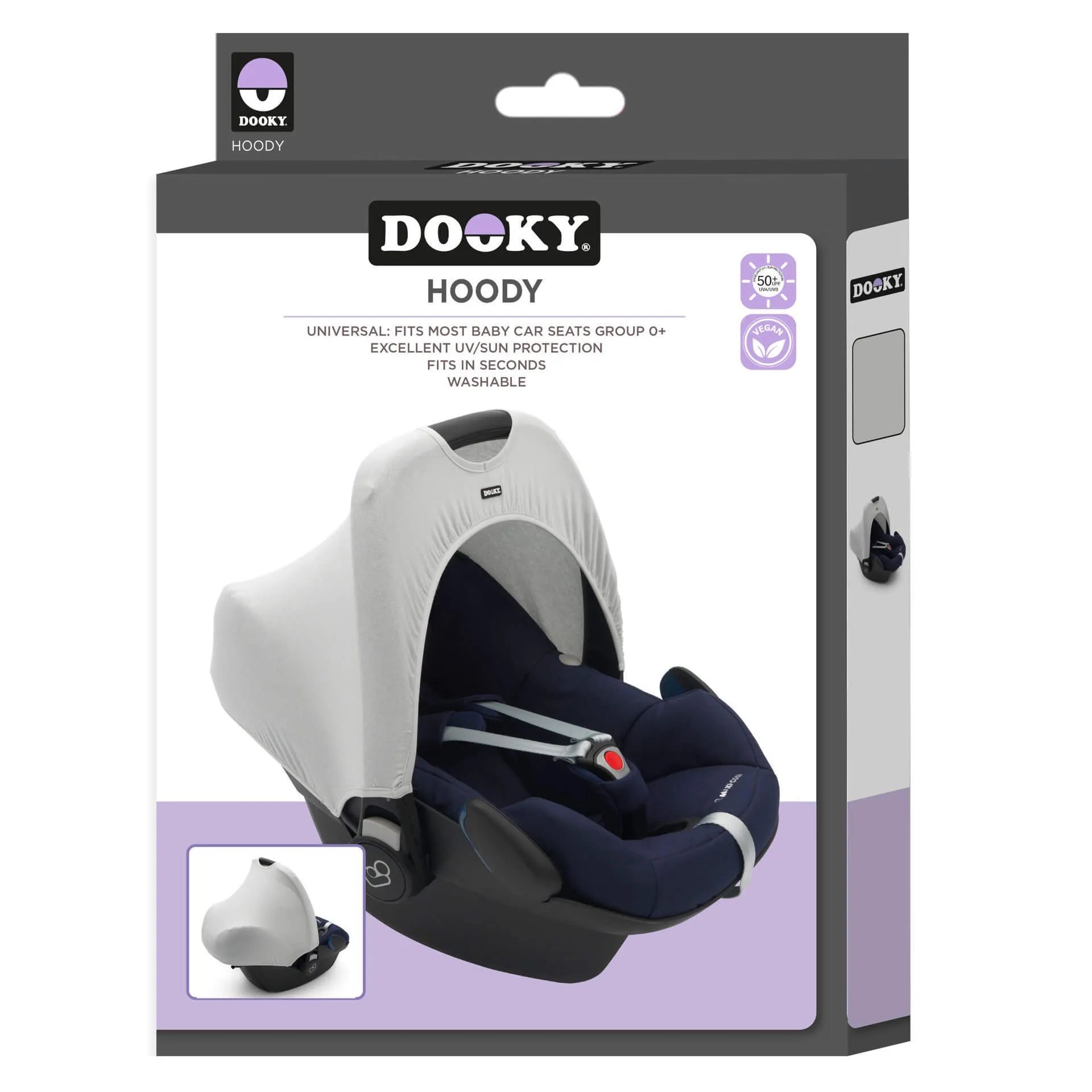 Dooky Car Seat Hoody 0  (Grey)
